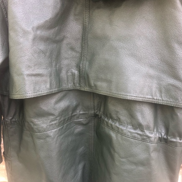 Wilson Leather Soft Green Hooded Leather Jacket - Picture 9 of 11